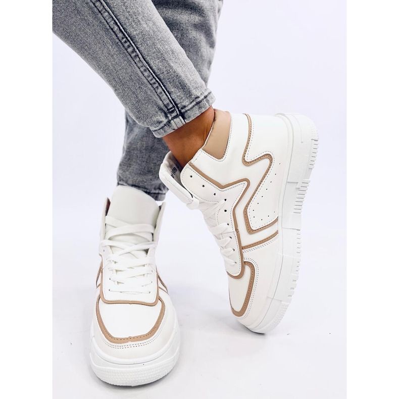 Vysoké tenisky Leia WHITE / BEIGE bílý 2