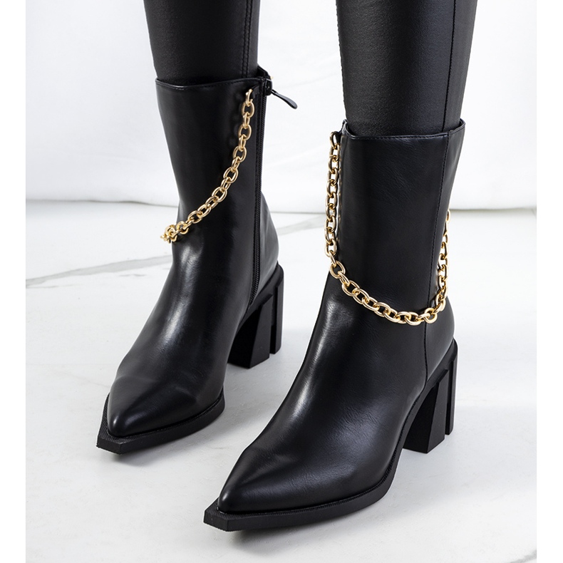 Černé kovbojské boty Massa černý 1