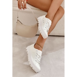 Módní lakované tenisky Big Star KK274045 Bílé bílý 2