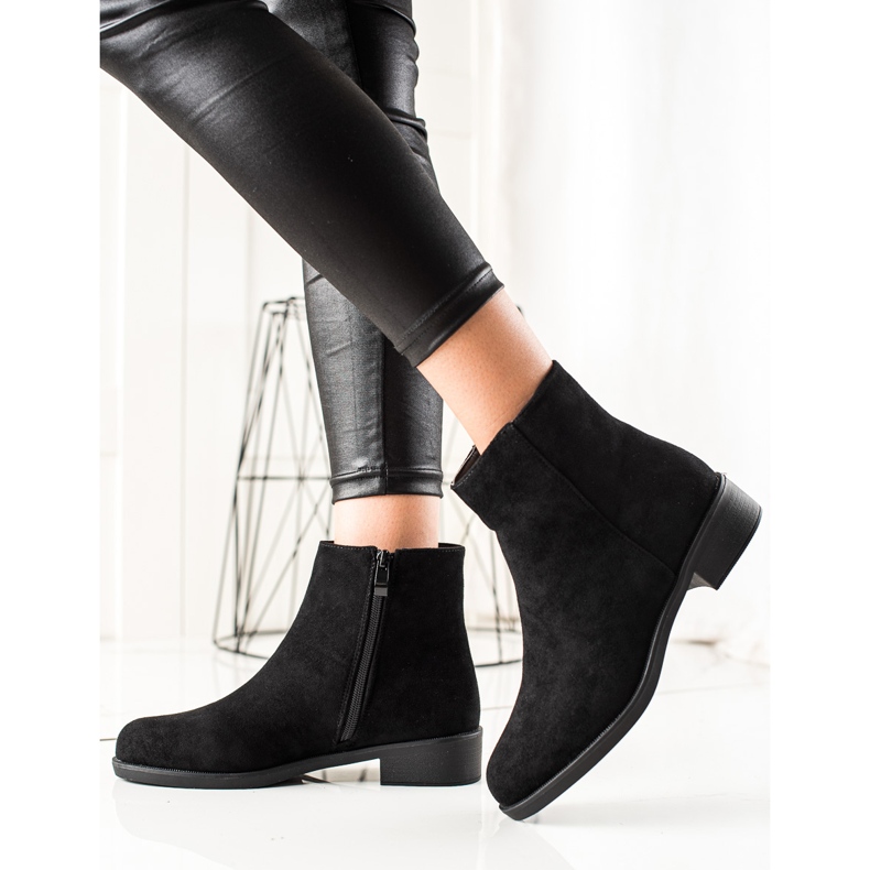 Ideal Shoes Neformální semišové boty černý 2