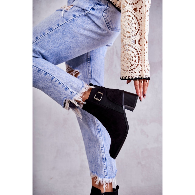 PS1 Semišové černé Boty Na Post Black Vannes černá 2 PS1 Semišové černé Boty Na Post Black Vannes černá 2