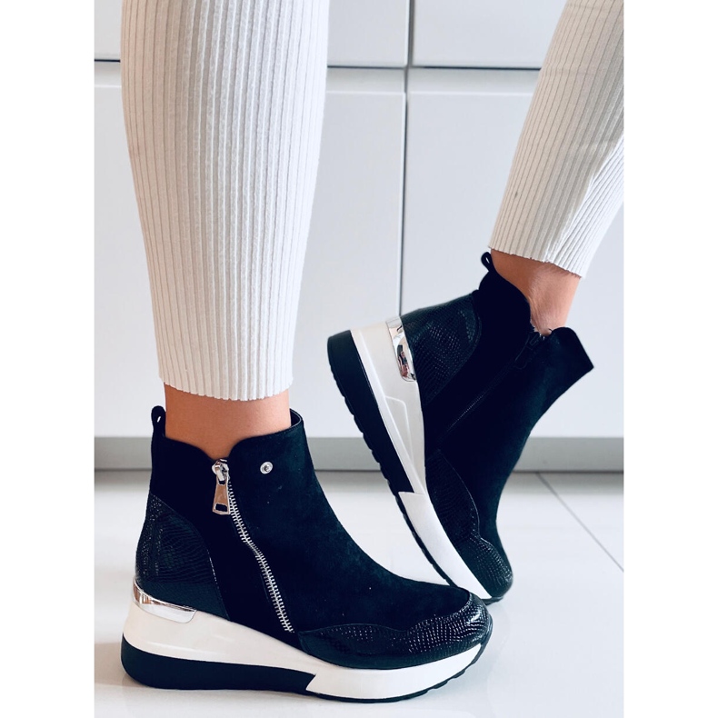 PA1 Boty na klínku Micah Black černá 2