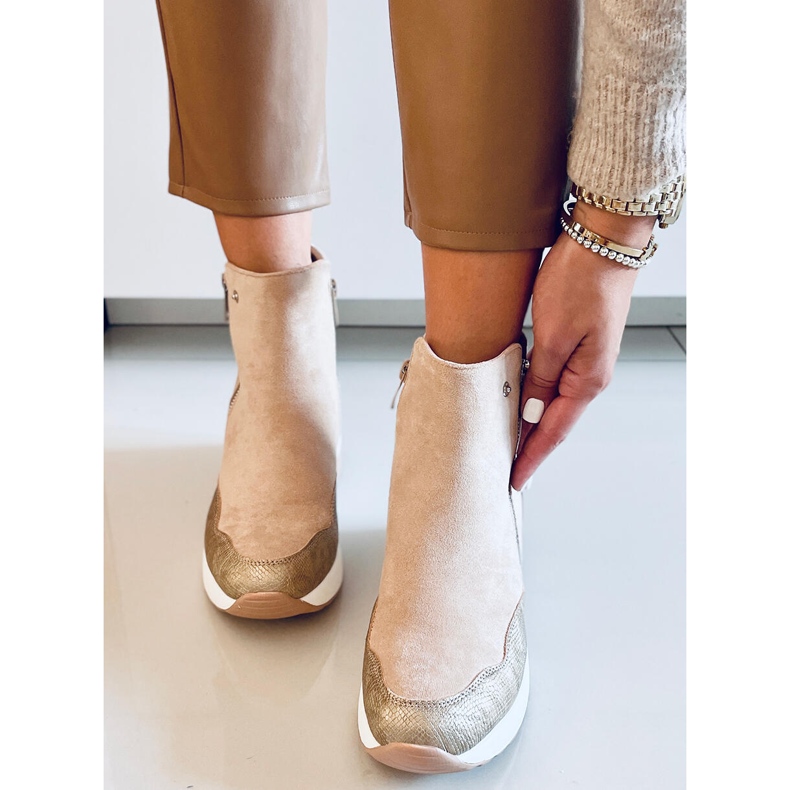 PA1 Kozačky na klínku Micah Beige béžový 2 PA1 Kozačky na klínku Micah Beige béžový 2