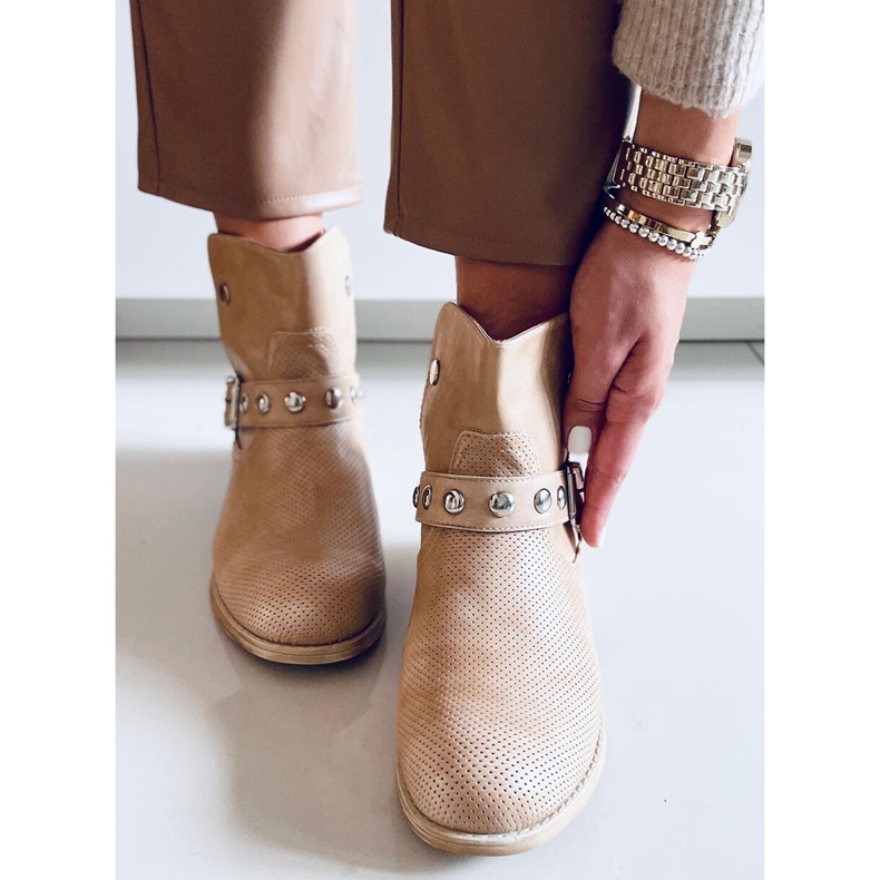 Dámské ploché kozačky Cressida Apricot béžový 2