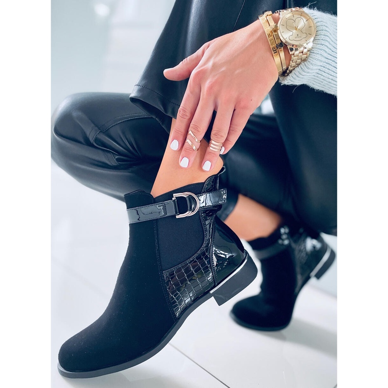 BM Dámské Chelsea boty Francine Black černý 1