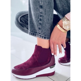 Boty na klínku Byers Burdeos červené vícebarevný 1