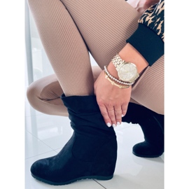 PA1 Boty na klínku Fiona Negro černá 2