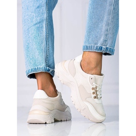 Dámské tenisky na silné Shelovet béžové podrážce béžový 1