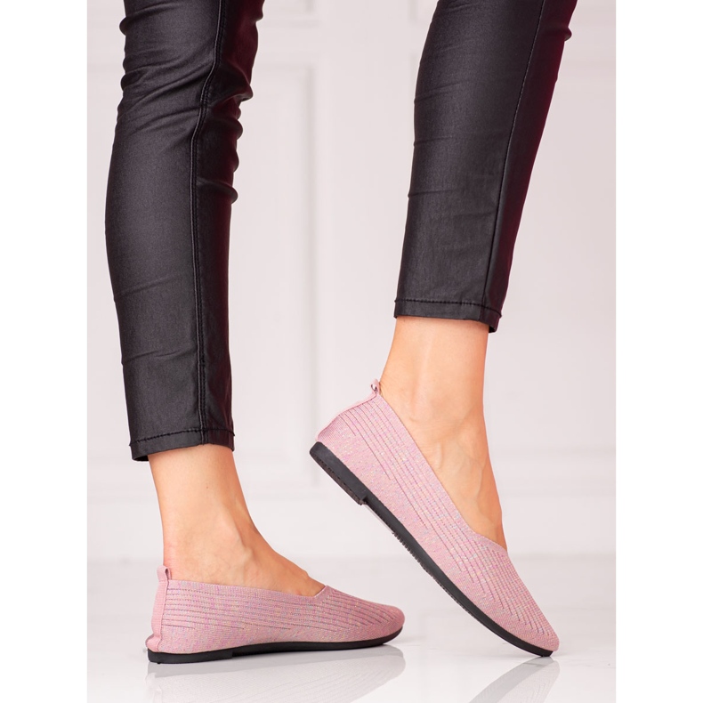 W. Potocki Dámské látkové baleríny Potocki se třpytkami růžový 1 W. Potocki Dámské látkové baleríny Potocki se třpytkami růžový 1