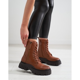 Hnědé dámské tašky Shelovet s ozdobným zipem hnědý 1