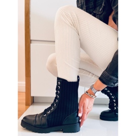Kozačky s elastickým svrškem Elinor Black černá 2