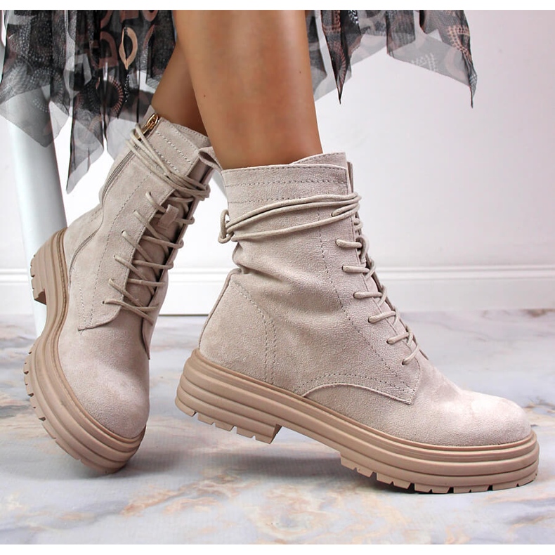 S.Barski Trapperské boty, semišové béžové S. Bararski béžový 1