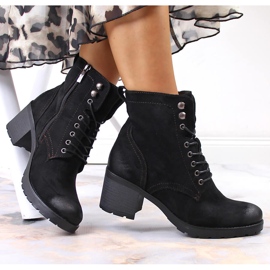 Černé dámské semišové zateplené kozačky Potocki černá 1 Černé dámské semišové zateplené kozačky Potocki černá 1