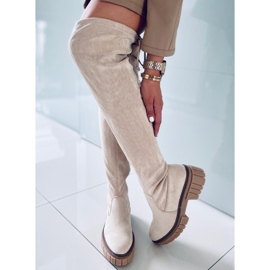 Dámské kozačky Alyssa Beige béžový 1 Dámské kozačky Alyssa Beige béžový 1