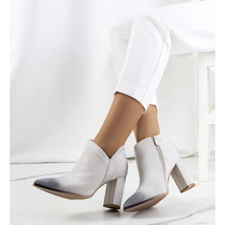 Šedé boty Zalfari šedá 1