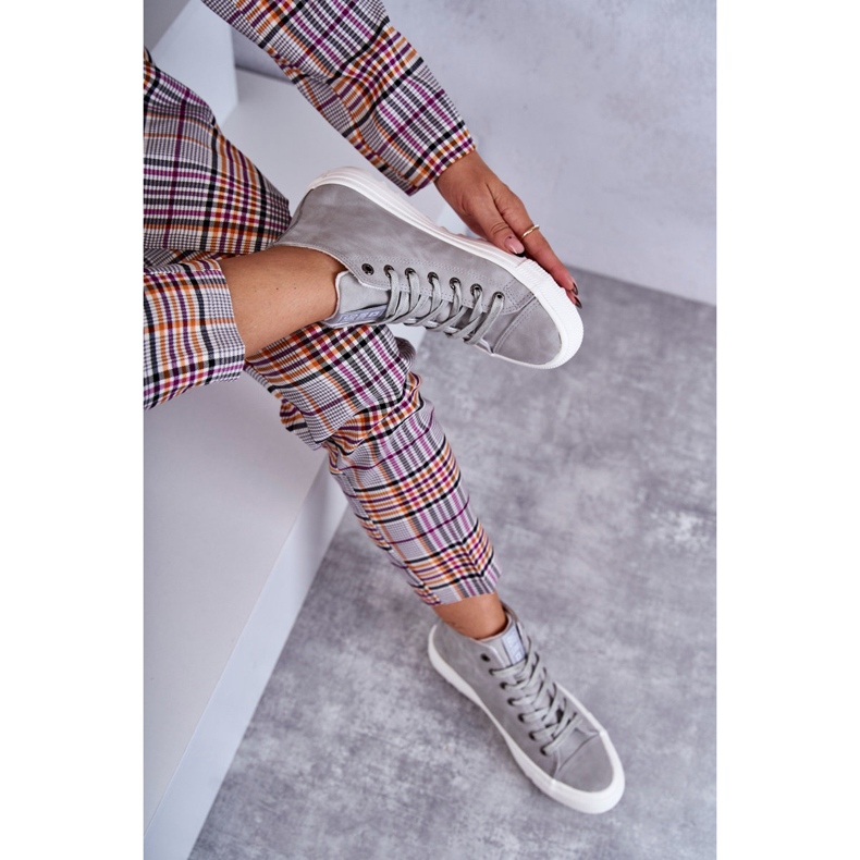 Dámské tenisky Big Star High Warm Grey EE274114 šedá 2