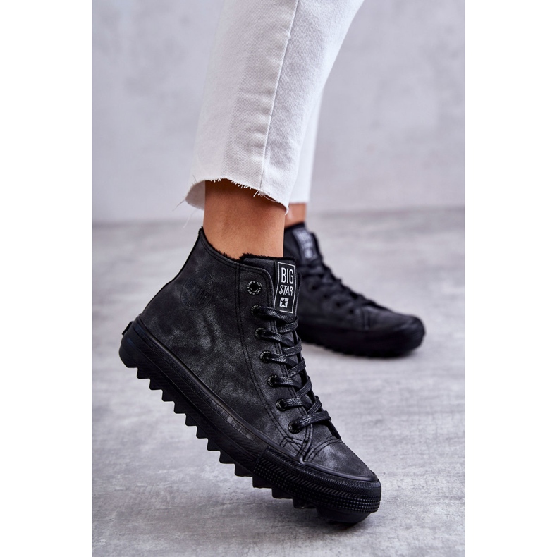 Dámské tenisky Big Star High Warmed Black GG274069 černý 1