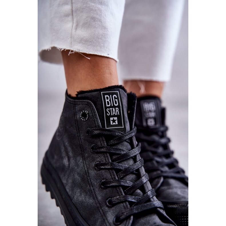 Dámské tenisky Big Star High Warmed Black GG274069 černá 2