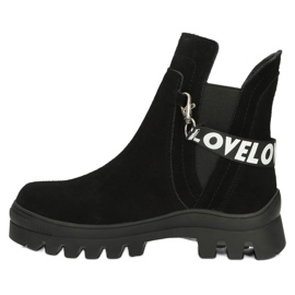 Semišové nazouvací kotníkové boty s ozdobou Filippo DBT3927 Black černá 3