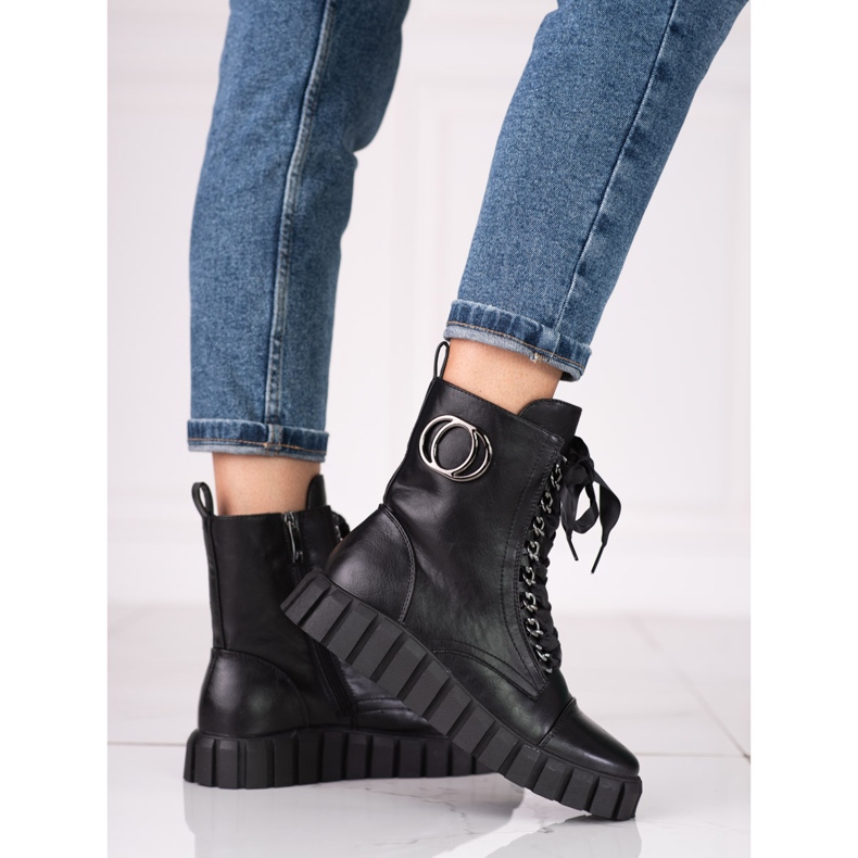 W. Potocki Dámské dělnice převázané stuhou Potocki černý 2