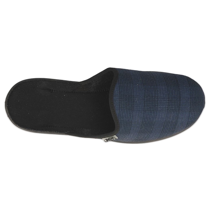 Pánské pantofle Befado PU 089M414 Navy Blue Condotered Chechtered modrý 2