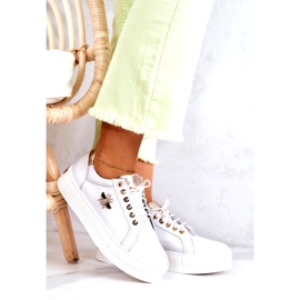 Dámská kožená sportovní bota na platformě Filipczyk se zirkony bílými 1