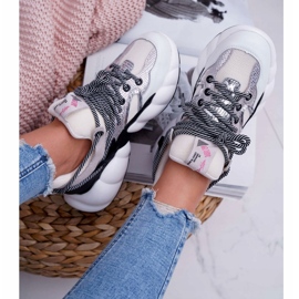 Dámské sportovní boty Big Star od Daniel Lopez White FF274A546 bílý černá stříbrný 4