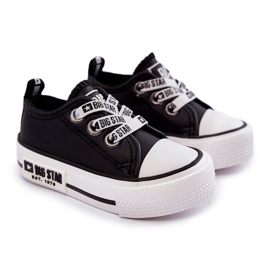 Dětské kožené tenisky Big Star KK374041 Černo-bílé černý 1