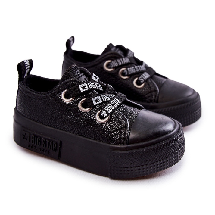 Dětské kožené tenisky Big Star KK374059 Black černý 1
