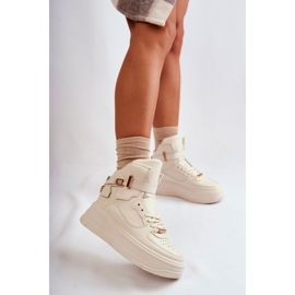 FB2 Dámské zateplené vysoké sportovní boty Béžová Lexa béžový 2