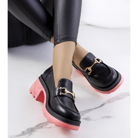 Černé brogues na růžových podrážkách Korgal černá 1