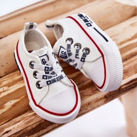 Dětské kožené tenisky Big Star KK374040 Bílé bílý 5