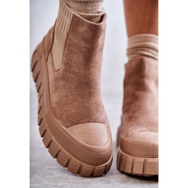 FB2 Módní nazouvací boty na tmavě béžové platformě Jenna béžový 2 FB2 Módní nazouvací boty na tmavě béžové platformě Jenna béžový 2