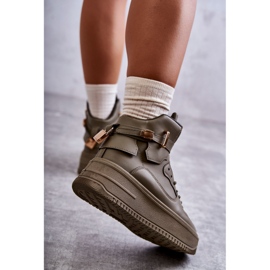 Dámské vysoce zateplené sportovní boty Lexa Green khaki zelená 2