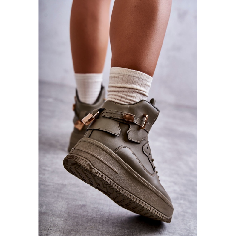Dámské vysoce zateplené sportovní boty Lexa Green khaki zelená 2