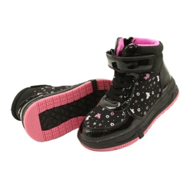 American Club American Boots Teplé boty XD66 Black černý růžový 4