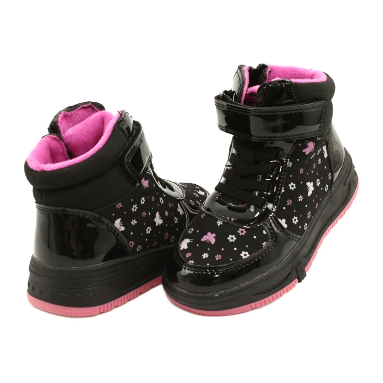 American Club American Boots Teplé boty XD66 Black černý růžový 3