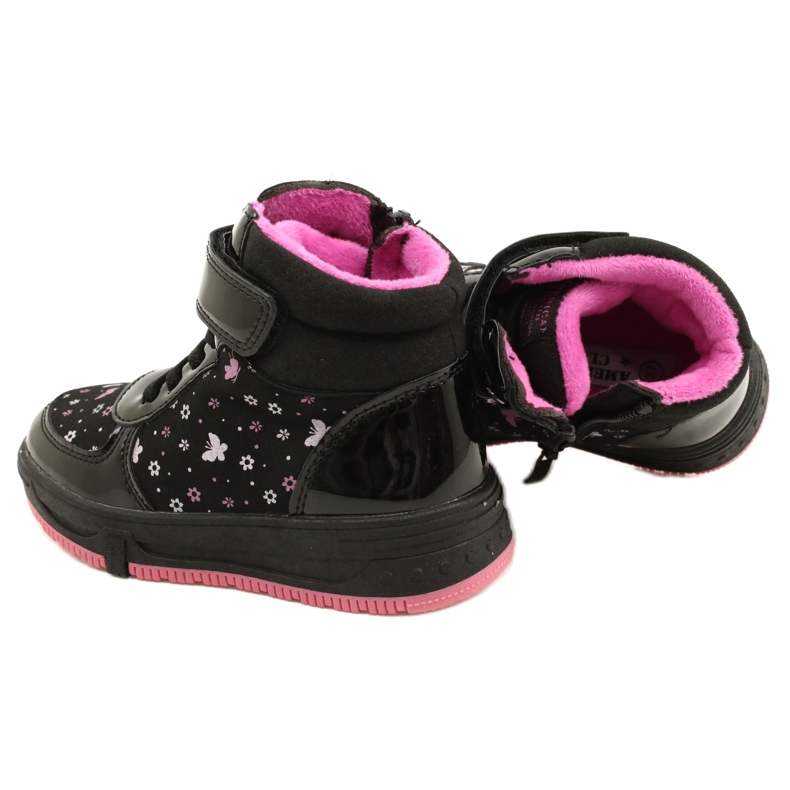 American Club American Boots Teplé boty XD66 Black černá růžový 6