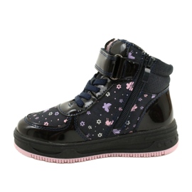 American Club American Boots Teplé boty XD66 Navy blue námořnická modř růžový 1