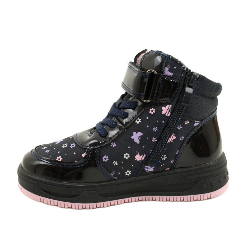 American Club American Boots Teplé boty XD66 Navy blue námořnická modř růžový 1