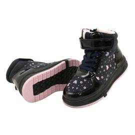 American Club American Boots Teplé boty XD66 Navy blue námořnická modř růžový 4