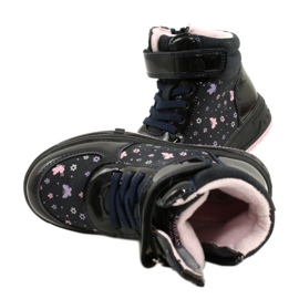 American Club American Boots Teplé boty XD66 Navy blue námořnická modř růžový 5