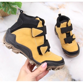 Chlapecké boty vyteplené suchým zipem camel Kornecki 6394 hnědý 1