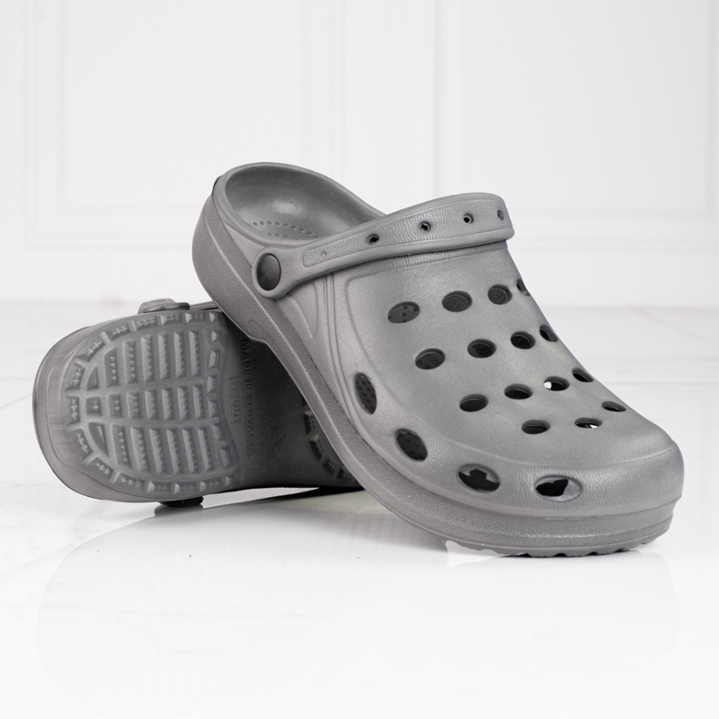 Lehké pánské pantofle Shelovet šedé šedá 1