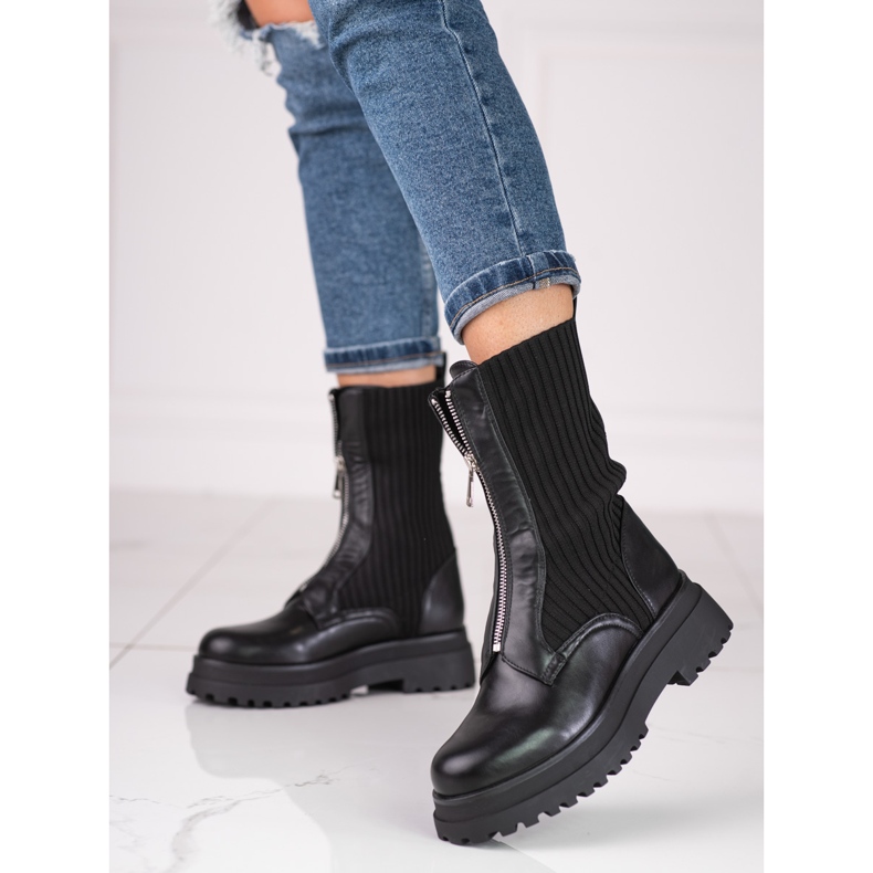 Černé dámské tašky Shelovet se zapínáním na zip černá 1