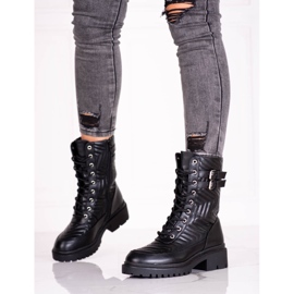 Dámské pracovní se stylovým prošíváním Shelovet černá 1