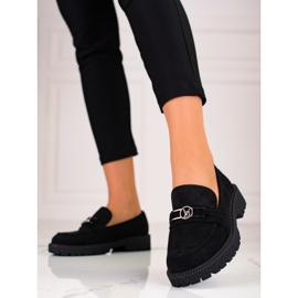 W. Potocki Dámské semišové mokasíny Potocki černá 1