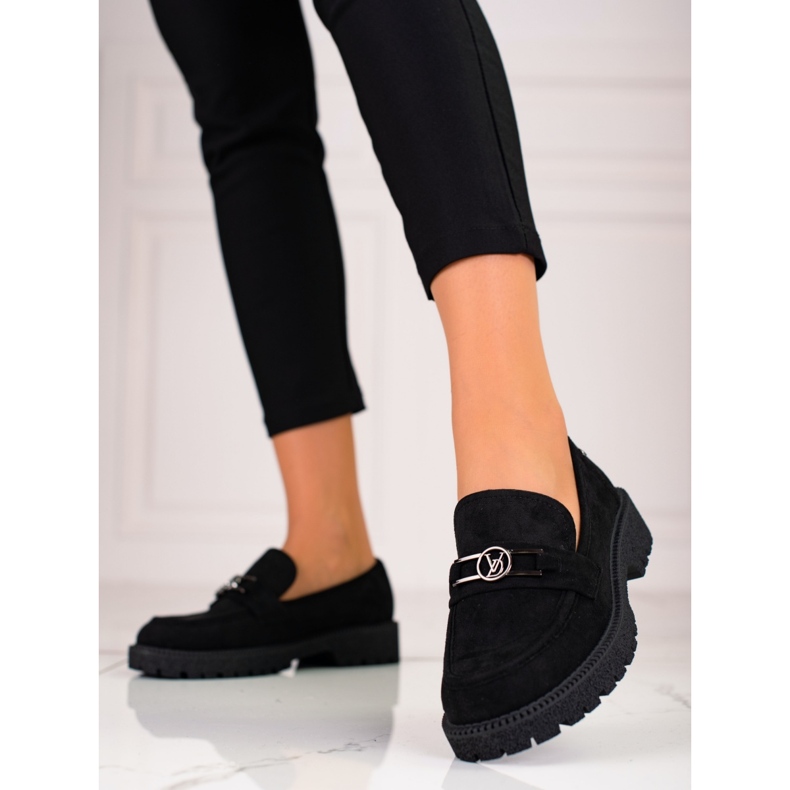 W. Potocki Dámské semišové mokasíny Potocki černá 1