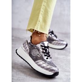 Dámská sportovní obuv na klínku GOE KK2N4083 stříbrná stříbrný 1