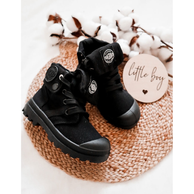 PA1 Dětské vysoké tenisky Black Tobby černý 2